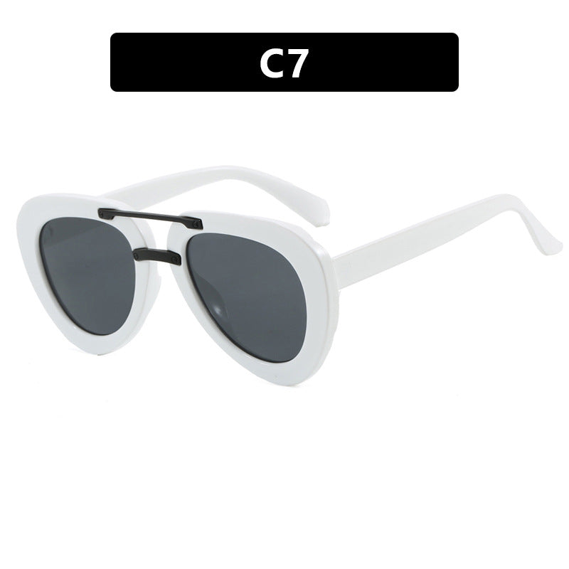 Damen extravagante Sonnenbrille im modernen Herzdesign Brehn