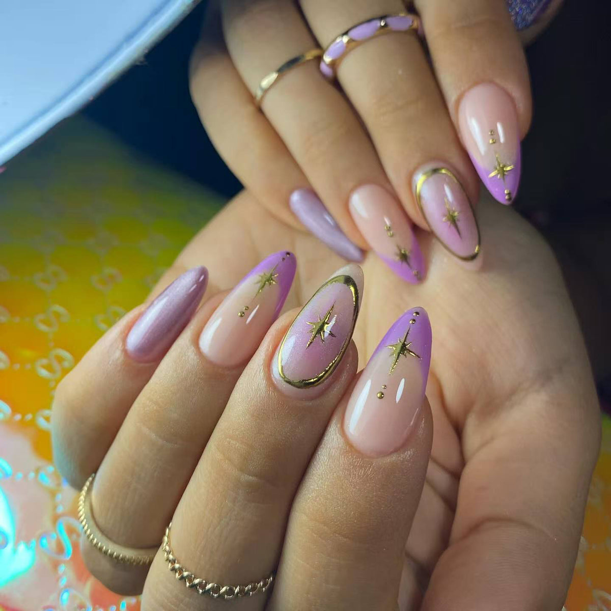 Glamorous Star Motiv Nagelkunst Set