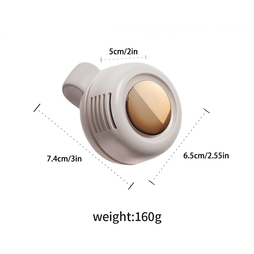 Kühlender tragbarer Clip-on persönlicher Ventilator mit warmem LED-Licht und wiederaufladbarem Akku Brehn