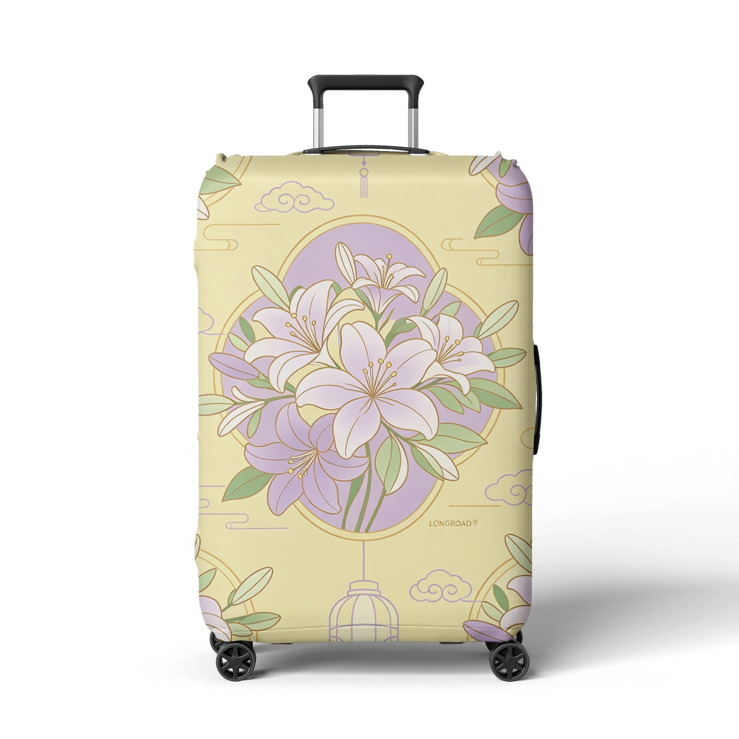 Damen Reisekoffer Brehn Blumendesign mit verstellbarem Griff