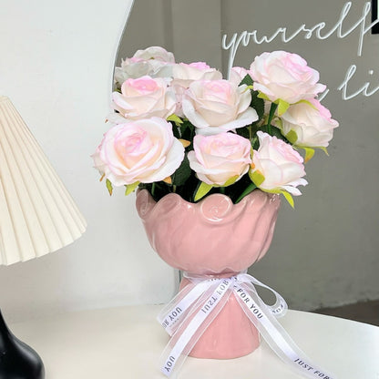 Dekorative blumenförmige Vase für Wohnkultur