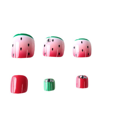 Verspielt Wassermelonen-Themen Nagelkunst Brehn