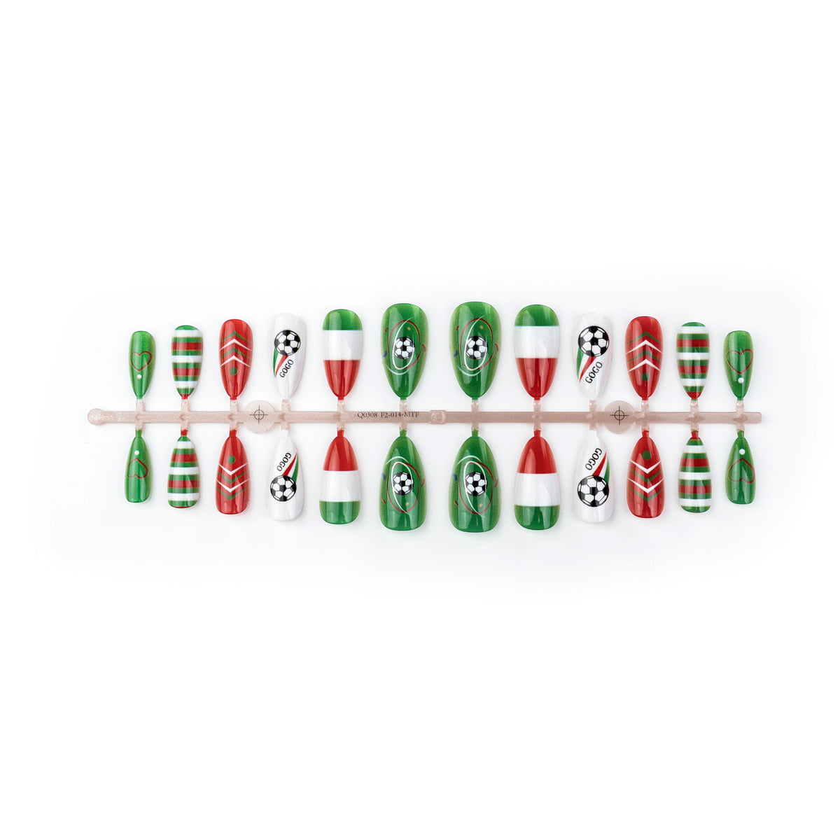 Sport-Themen Press-On Nail Art Set