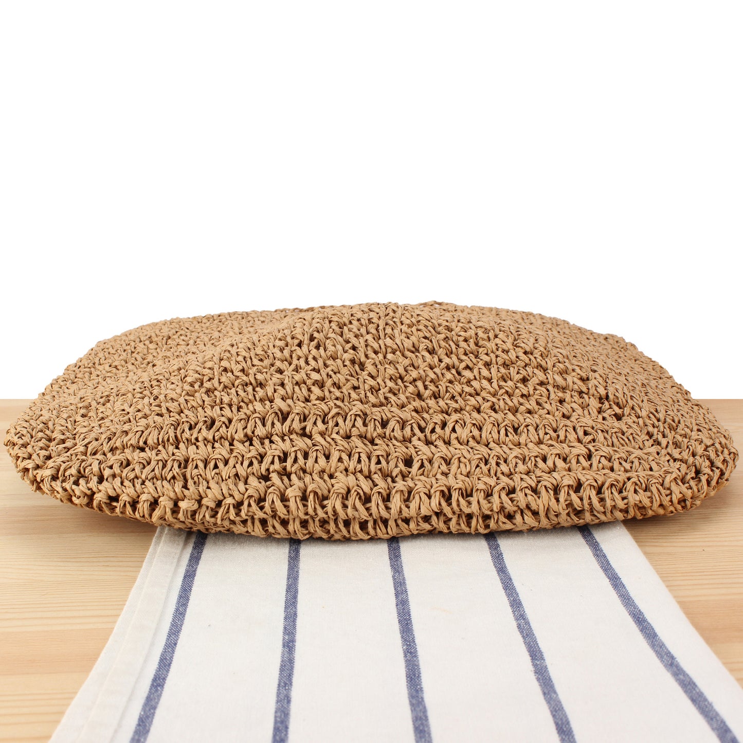 Handtasche Aus Handgefertigtem Naturgeflecht mit Elegantem Schulterriemen Brehn