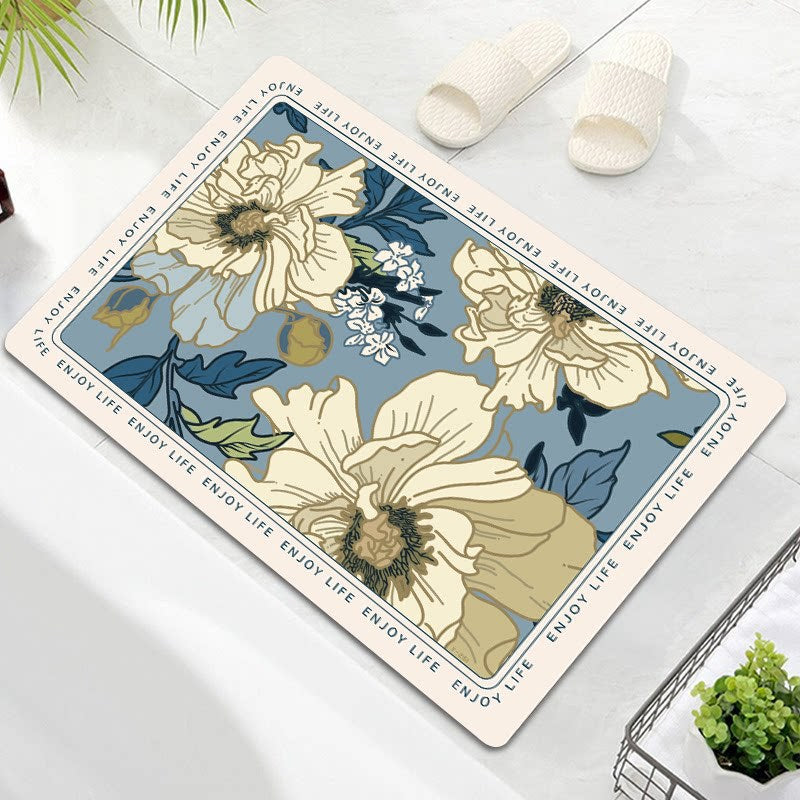 Florale verziertes Memory-Schaum-Badmatte