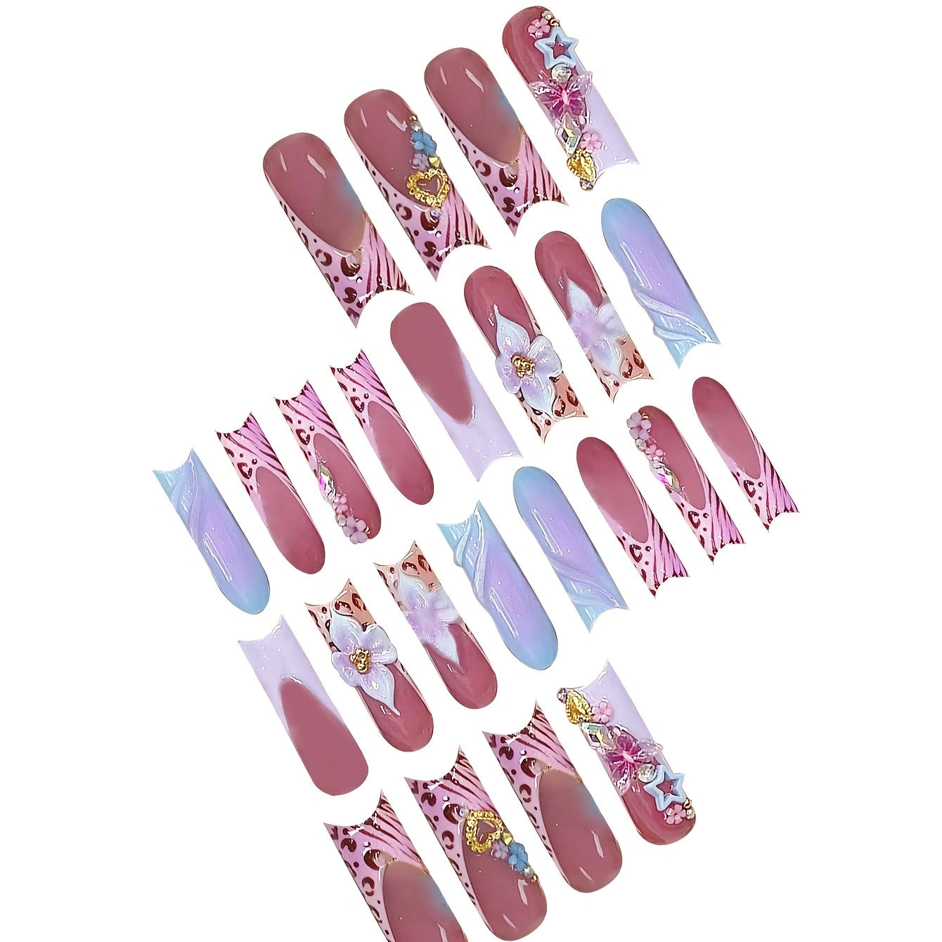 Dekorativer Press-On Nagelset Brehn
