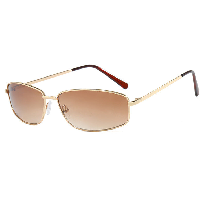 Damen sportliche Sonnenbrille mit modischem Metallschutz Brehn