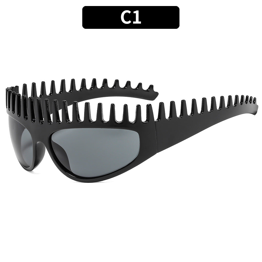 Trendy Übergroße Zahnförmige Sonnenbrille