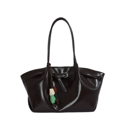 Schlanker minimalistischer Leder Tote Bag