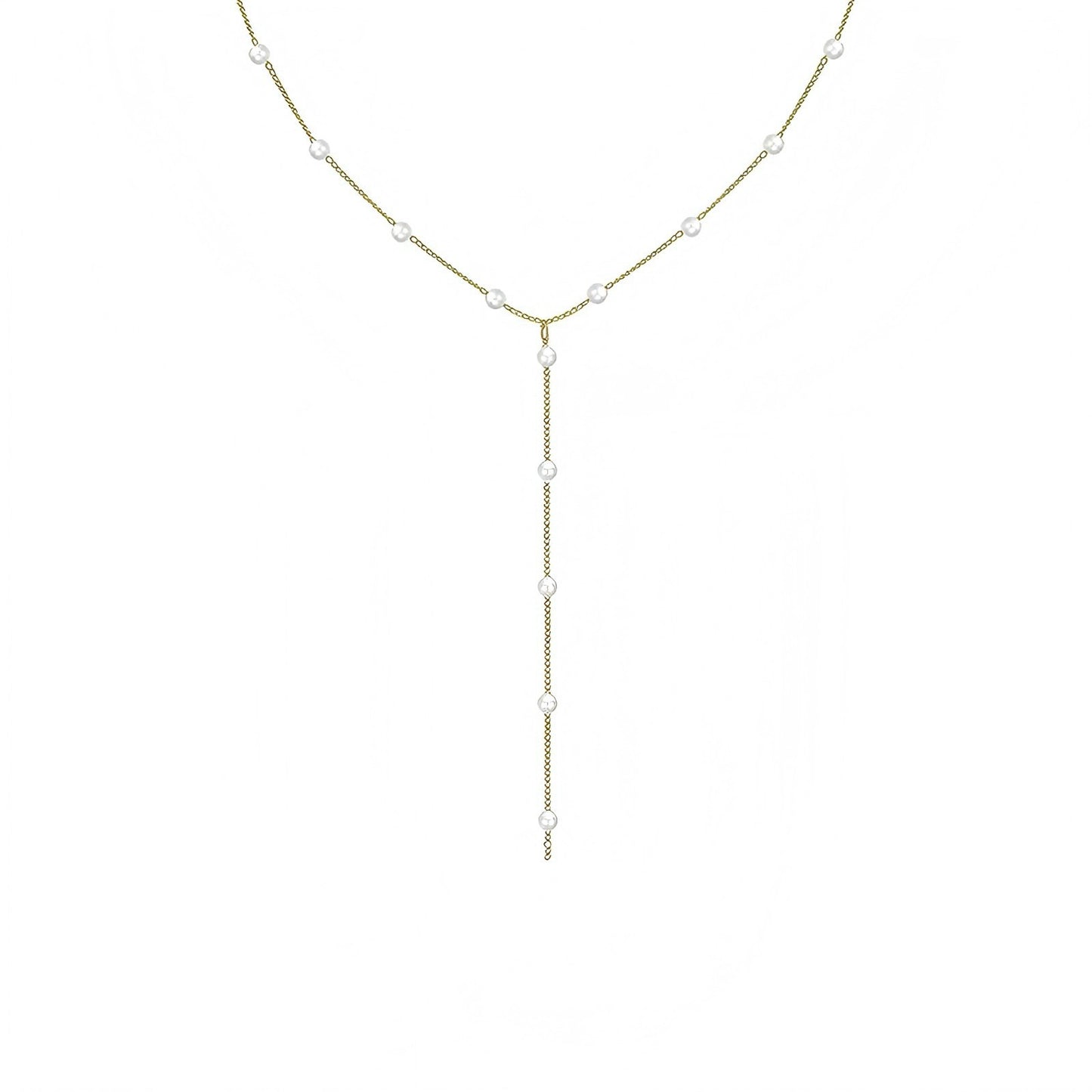 Elegante Perlen-Lariat-Halskette Brehn