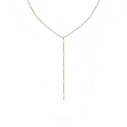 Elegante Perlen-Lariat-Halskette Brehn