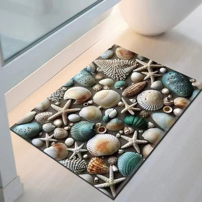 Küstenschalen-Design Badezimmermatte Brehn