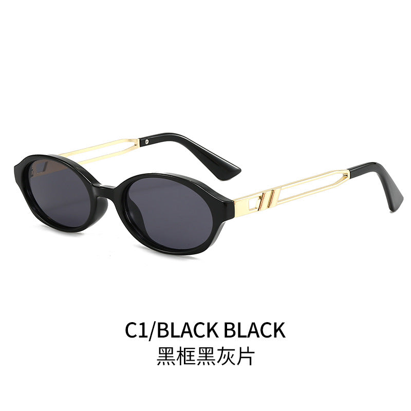 Damen Elegante Sonnenbrille im luxuriösen Schildpattdesign mit goldenen Metallakzenten Brehn