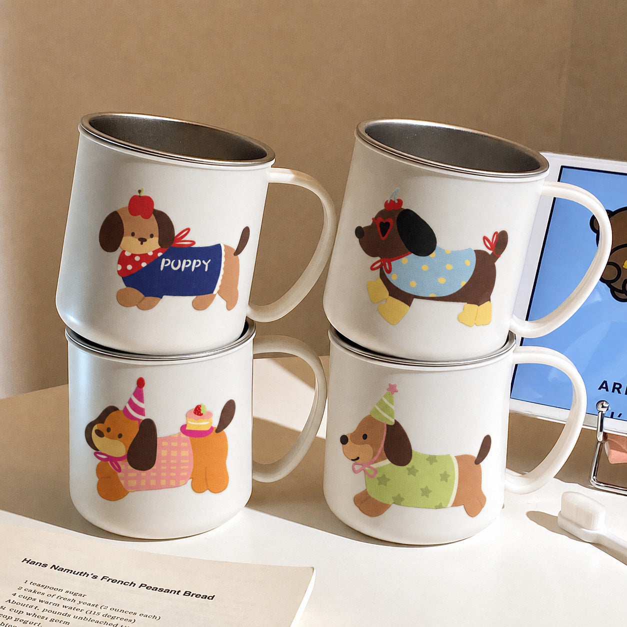 Keramiktasse mit Charmantem Hundemotiv Brehn