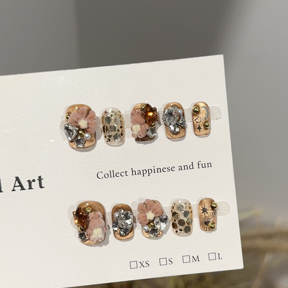 Künstlerisches floral verziertes Press-On-Nagelset