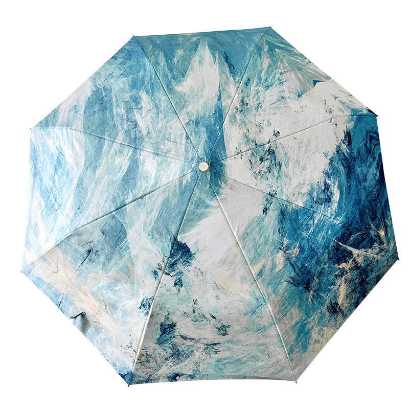 Damen Faltbarer Regenschirm mit wasserfestem Motiv Brehn