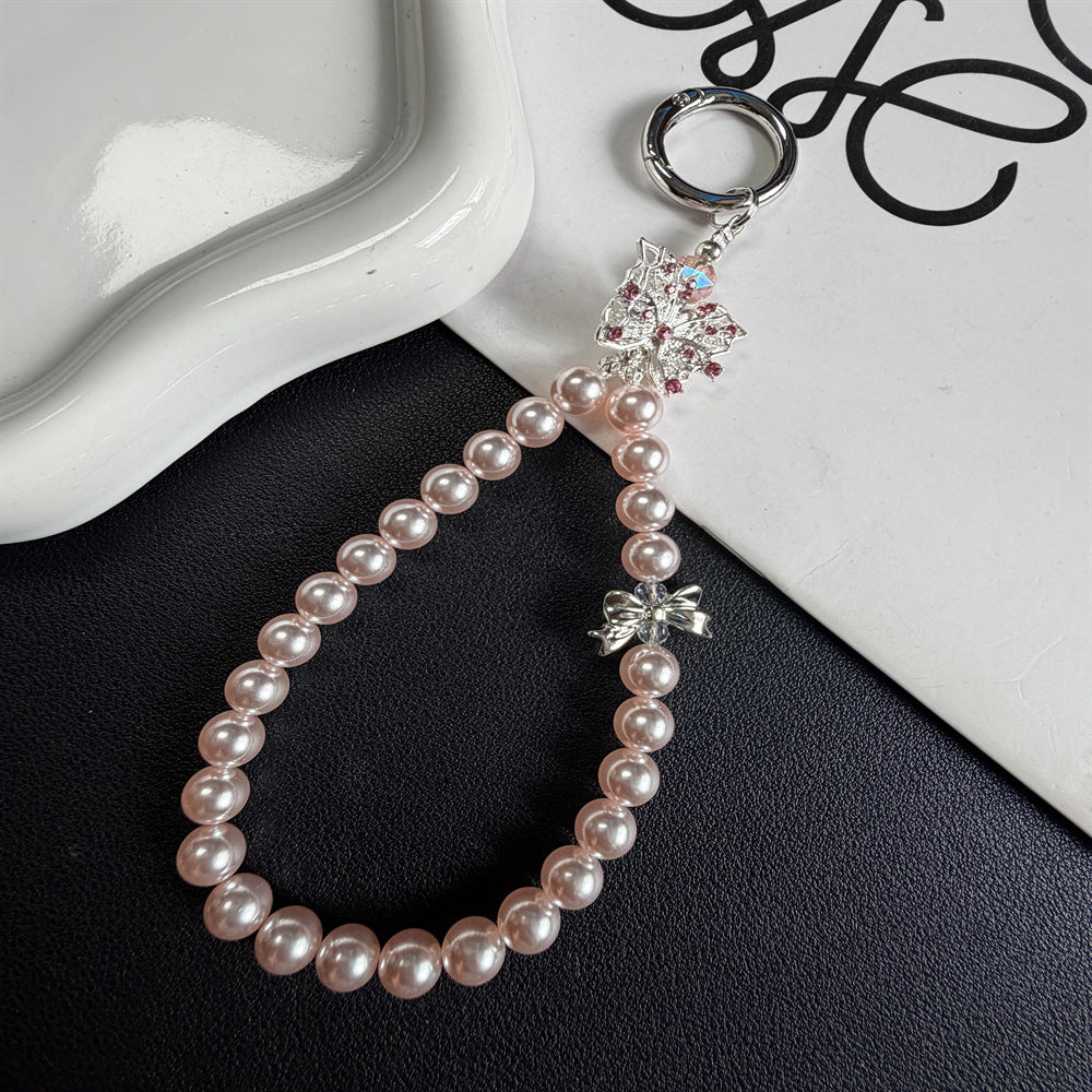 Eleganter Perlen-Schlüsselanhänger Halter Brehn