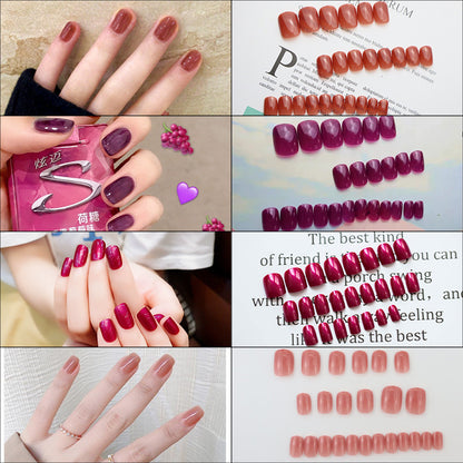 Glänzendes mittel-langes Press-On Nagelset Brehn