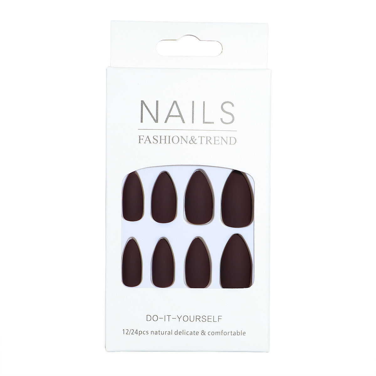 Matte Finish Press-On Nagel Extensions Brehn