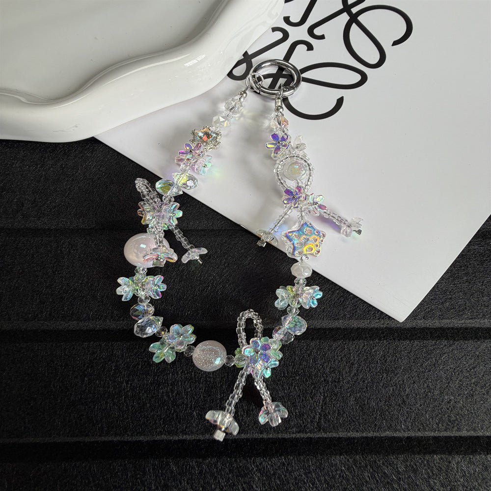 Elegante florale Perlen Charms Schlüsselanhänger Brehn