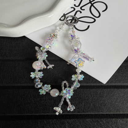 Elegante florale Perlen Charms Schlüsselanhänger Brehn