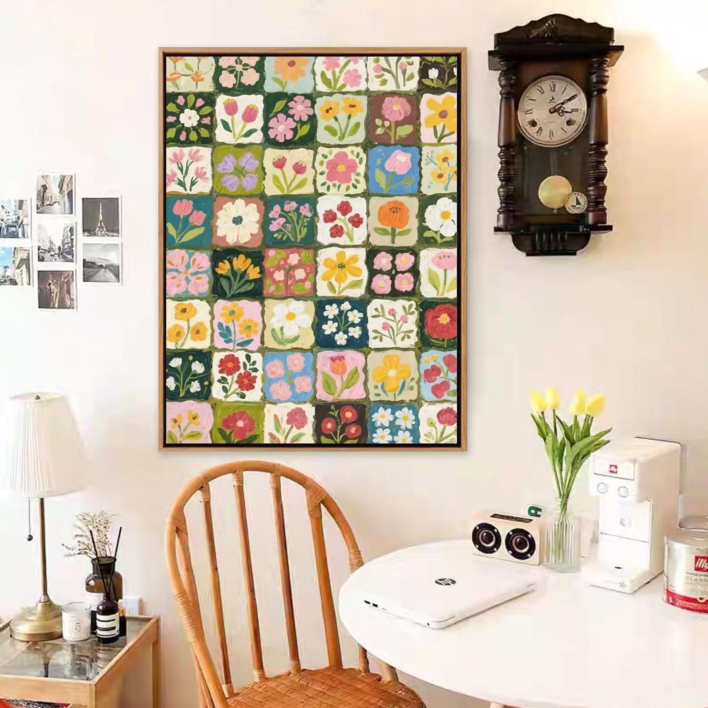 Farbige Blumendesign Leinwanddruck Brehn