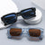 Damen Rechteckige Sonnenbrille mit markantem Design Brehn