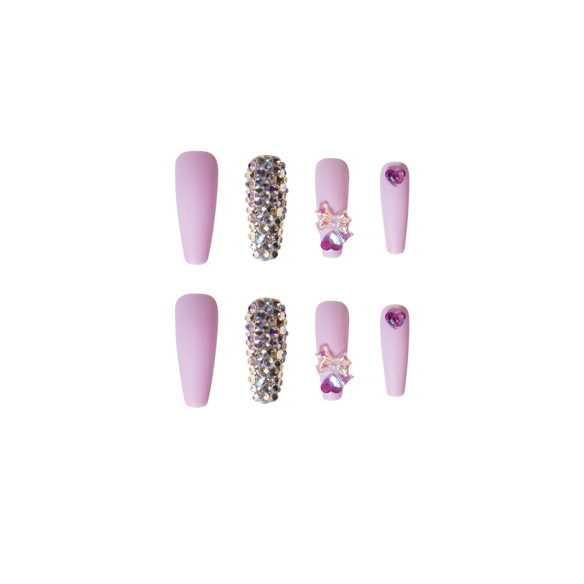 Kunstvolle Stiletto-Nägel mit Glitzer- und Blumenverzierungen Brehn