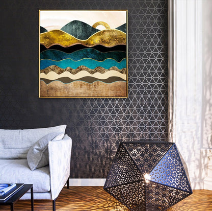 Abstract Wave Leinwand Wandkunstwerk