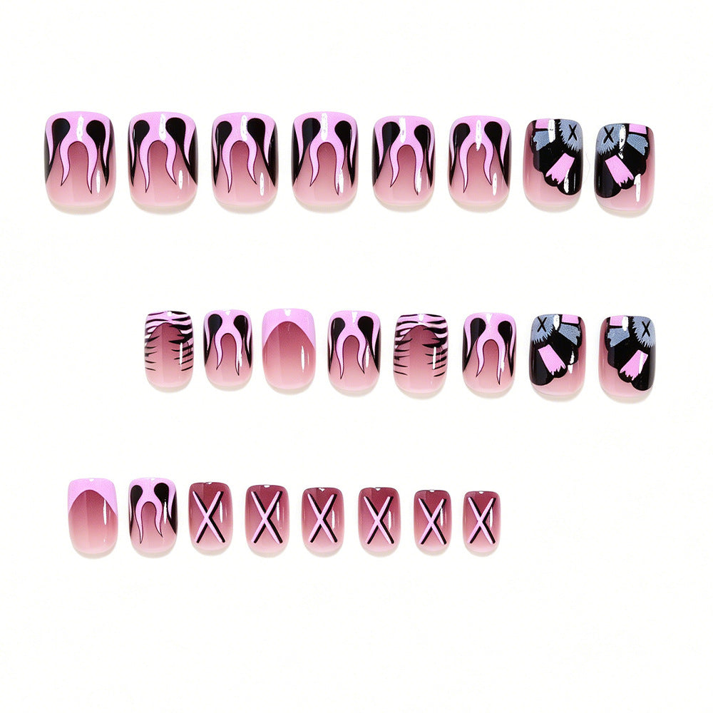 Künstlerische lange Nageldesign-Spitzen mit einzigartigen Mustern Brehn