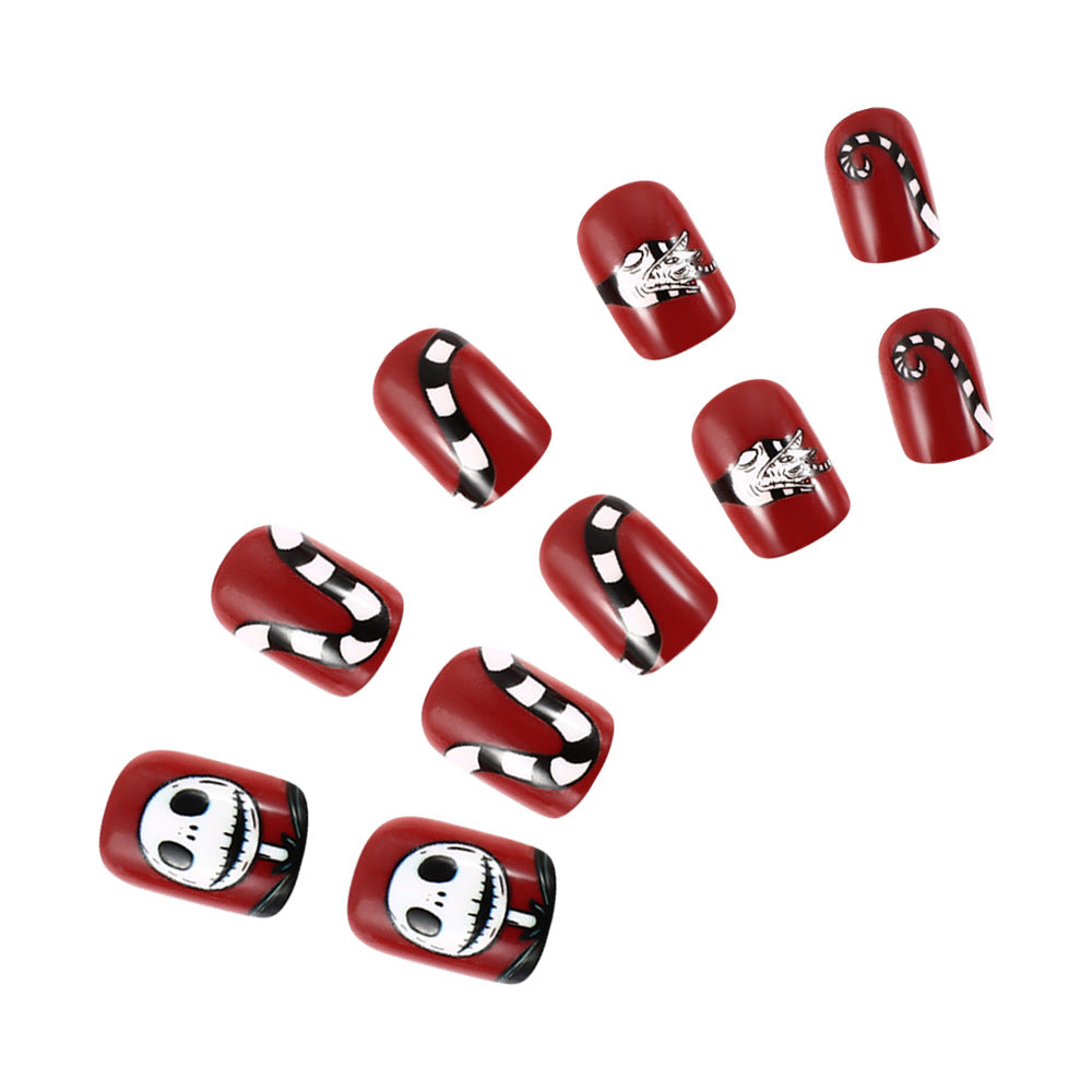 Halloween-Themen Künstlerische Press-On Nagelset Brehn