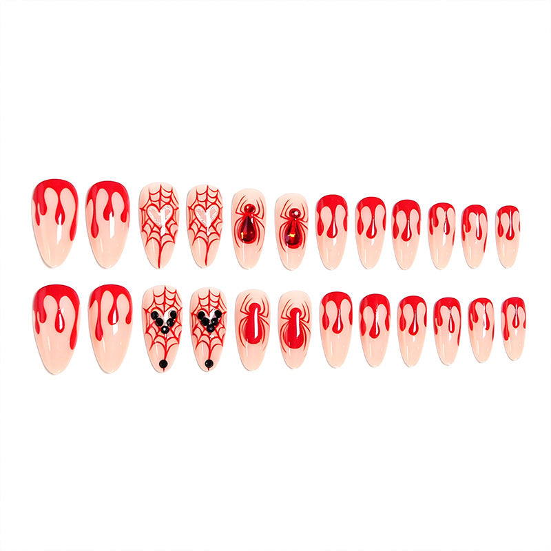 Kunstnagelset mit Halloween-Motiv und detailreichen Verzierungen Brehn