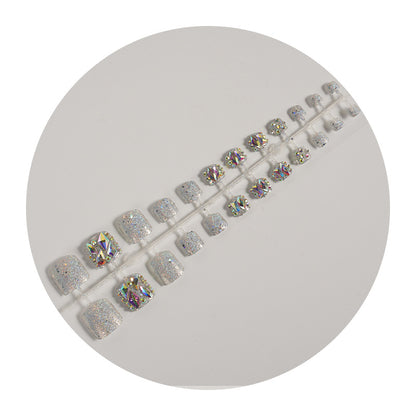 Glamourös mit Strass verziertes Druck-Nagelkunst-Set Brehn
