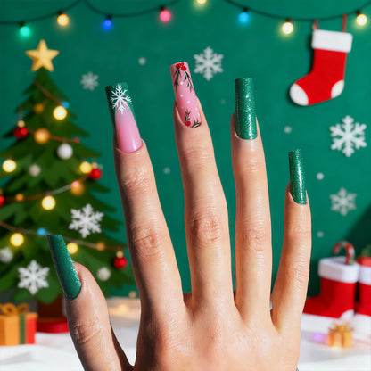 Festliche Themen Press-On Nail Art Set Brehn