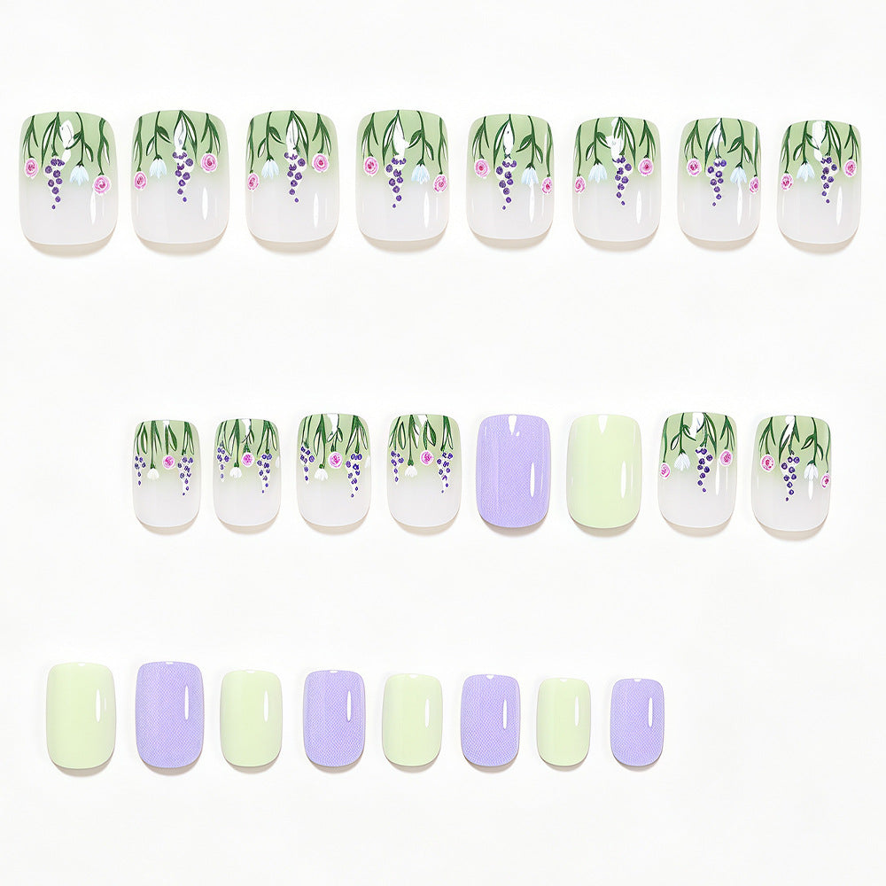 Blumenmuster Press-On Nail Art Brehn
