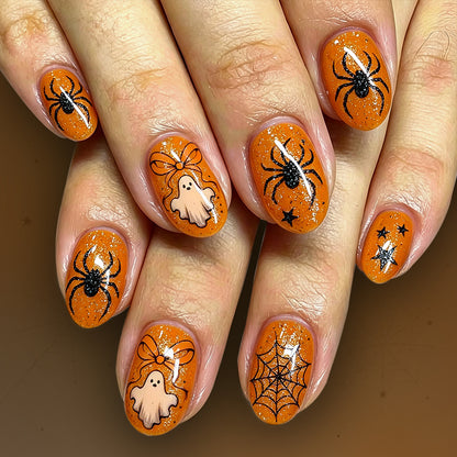 Spooky Themed Glitter Nagelkunst Set Brehn