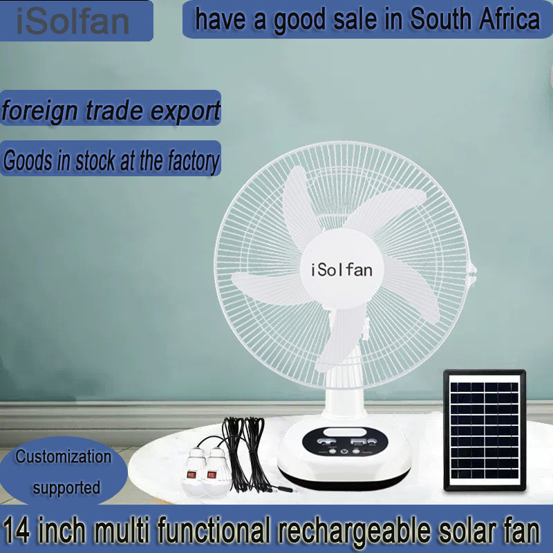 Damen Solarbetriebener Tischventilator mit Fernsteuerung und einstellbarer Geschwindigkeit Brehn