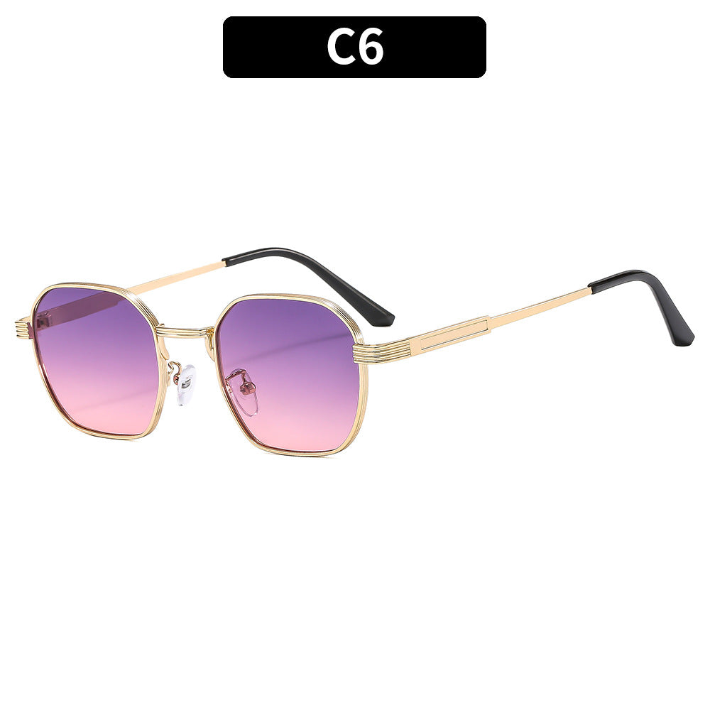 Übergroße geometrische Retro-Sonnenbrille