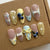 Künstlerisches dekoratives Press-on-Nagelset Brehn