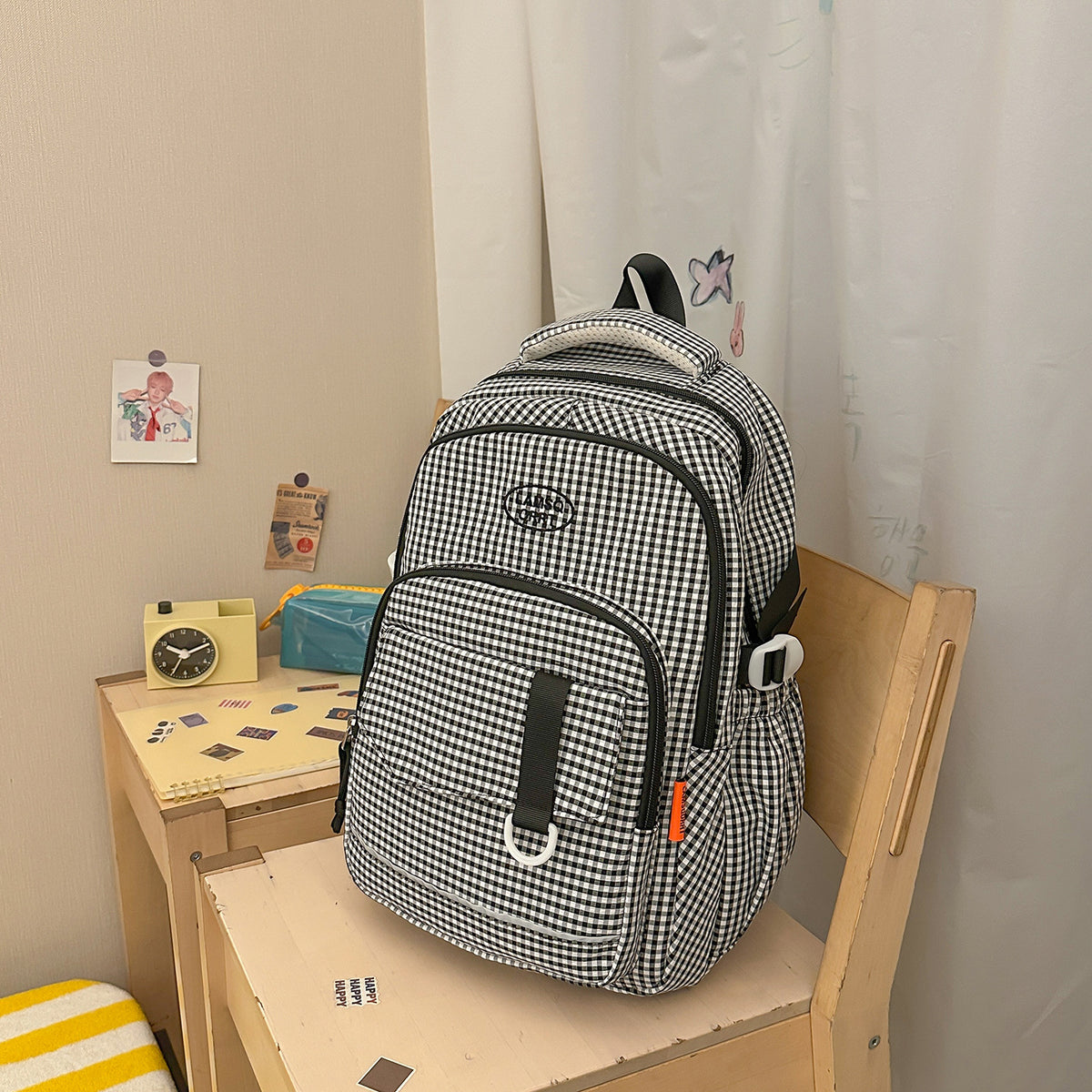 Stylische Schachbrettmuster-Rucksack Brehn 1791205963