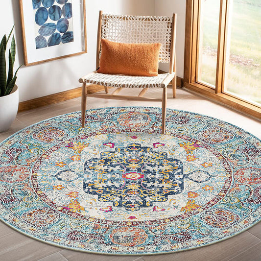 Vintage-inspirierte runde Teppich Brehn