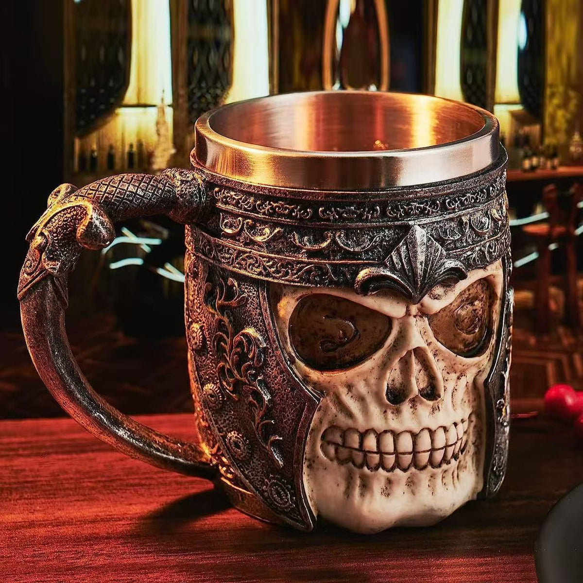 Bierkrug mit Totenkopf-Design Brehn