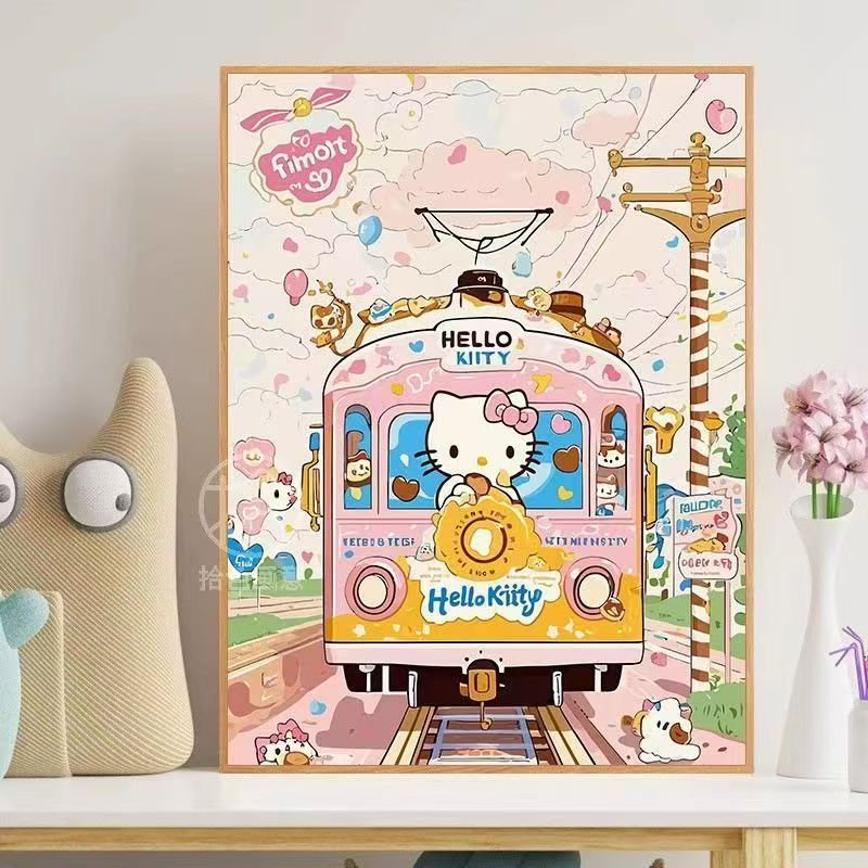 Hello Kitty-Themen Verspielte Wandkunst Brehn