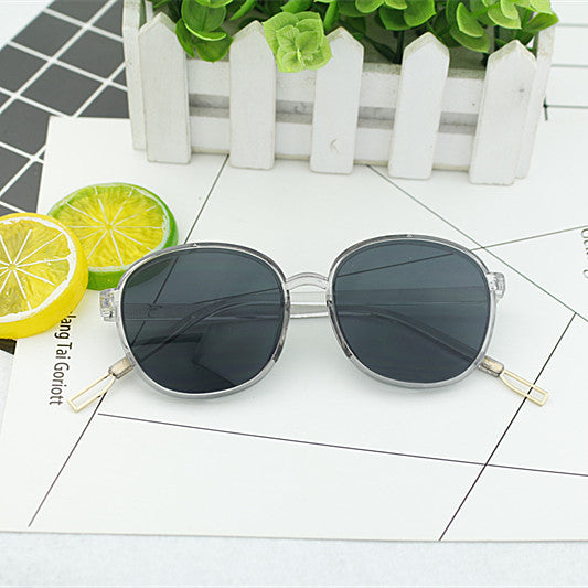 Damen modische quadratische Sonnenbrille mit transparentem Rahmen Brehn