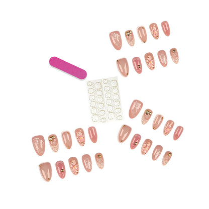 Dekoratives Nagelspitzen-Set mit Goldakzenten