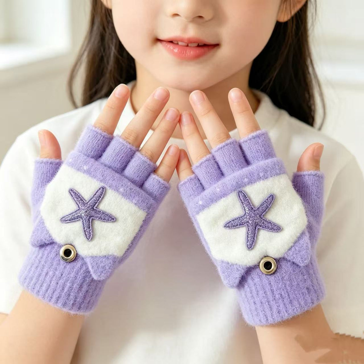 Niedliche Cartoon-Themen-Fingerlose Handschuhe Brehn