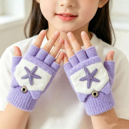 Niedliche Cartoon-Themen-Fingerlose Handschuhe Brehn