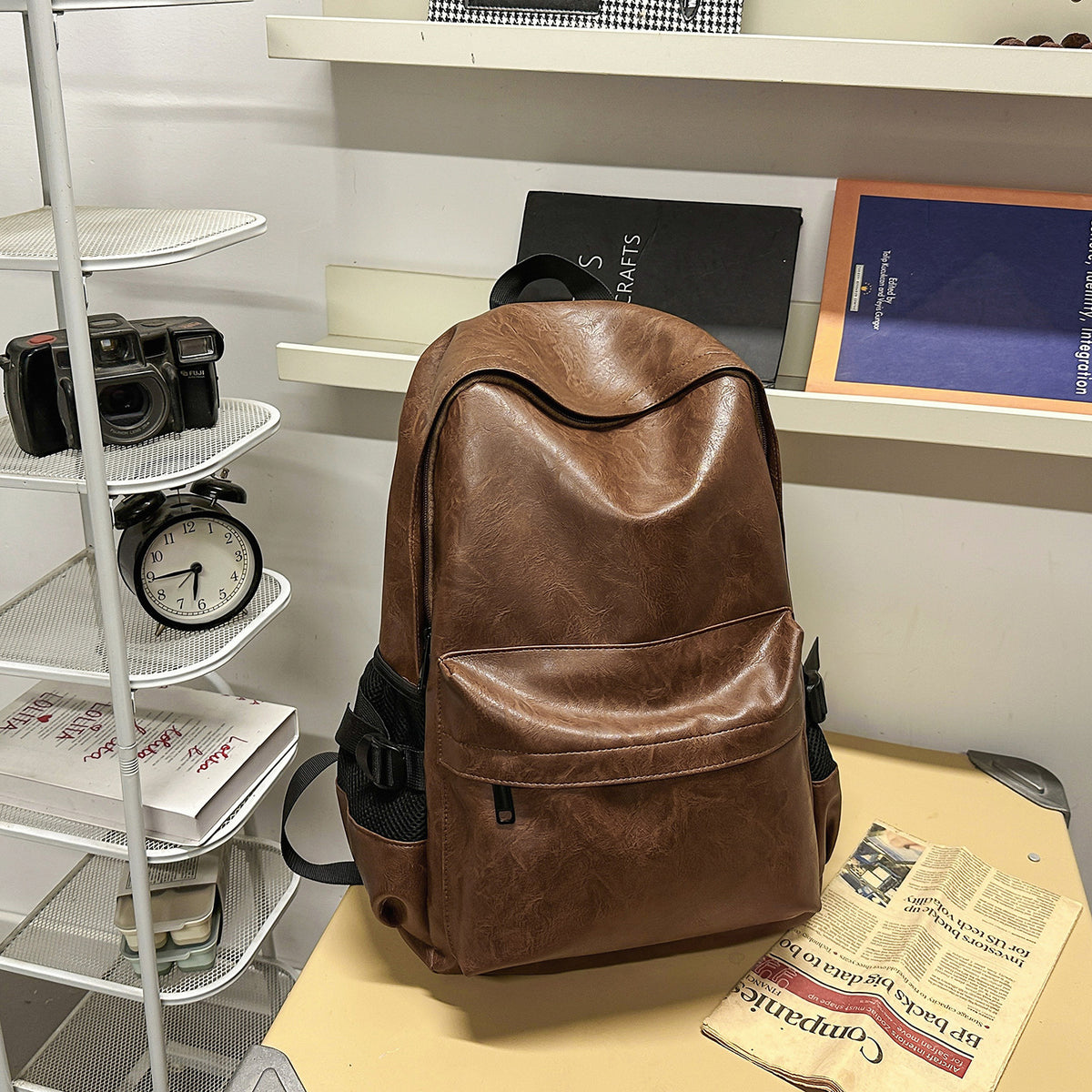 Stylischer Kunstleder-Rucksack Brehn