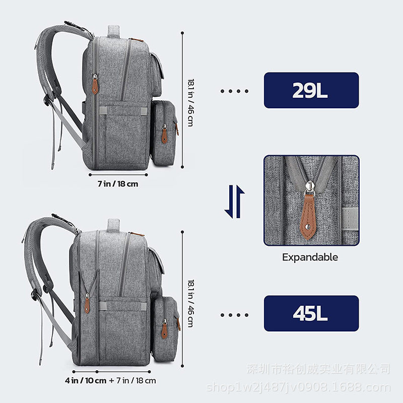 Multifunktionaler gep quilteter Rucksack mit abnehmbarem Organizer Brehn