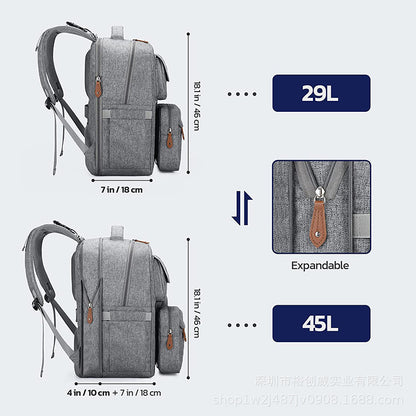 Multifunktionaler gep quilteter Rucksack mit abnehmbarem Organizer Brehn